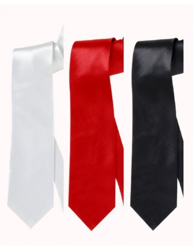 Cravate de couleur satinée