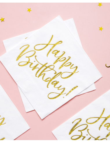 20 serviettes papier célébration - Couronnes et ballons paillettes - Jour  de Fête - Serviettes - Assiettes, gobelets, serviettes