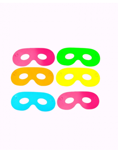 Pack of 6 Neon Masks