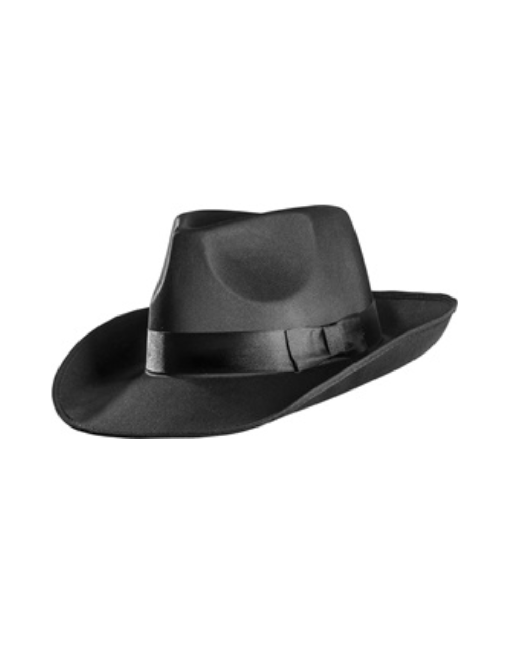 Chapeau de déguisement type borsalino noir pour adulte
