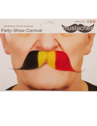 Moustache drapeau Belgique