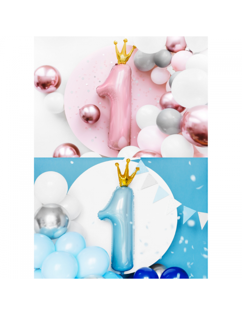 Ballon noir 40cm fille ou garcon + 2 sachets de confettis rose + bleu -  Baptême, Naissance, Baby Shower - Décoration-Fête