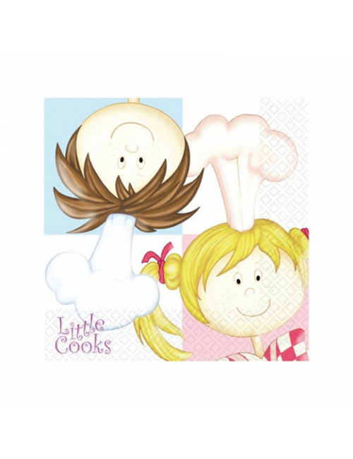 16 Serviettes Little Cooks