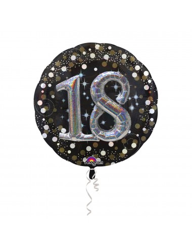 Ballon Alu Chiffre 9 Noir 86cm - Articles festifs 