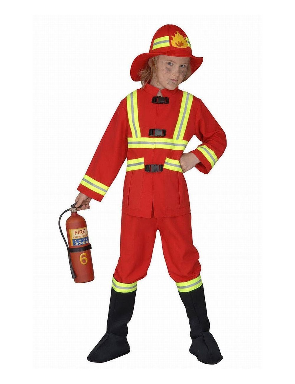Déguisement Pompier luxe enfant rouge