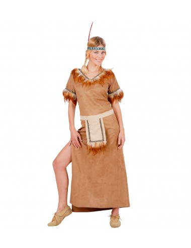Womens Indian Squaw Girl Costume Ladies Native American Fancy Dress S - XXL