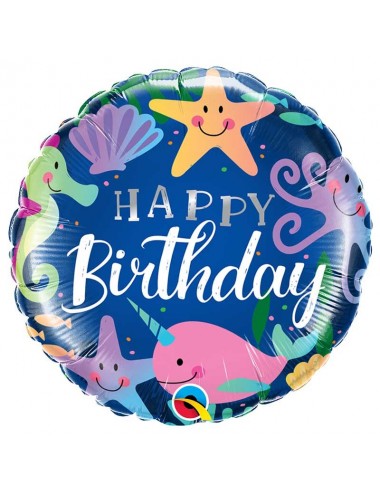 Ballon Happy Birthday océan